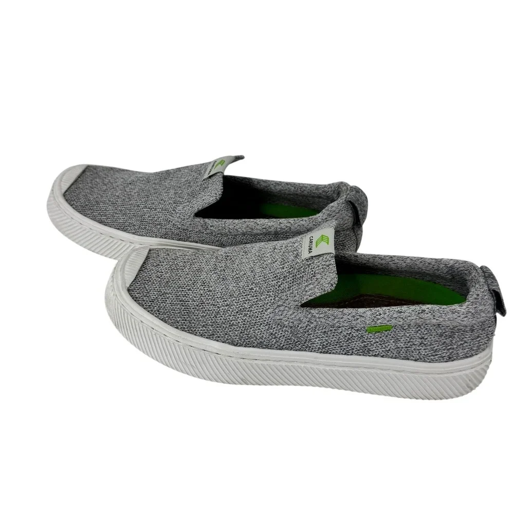 Cariuma IBI Slip-On Grey Bamboo Knit Sustainable‎ Sneakers Womens 7.5